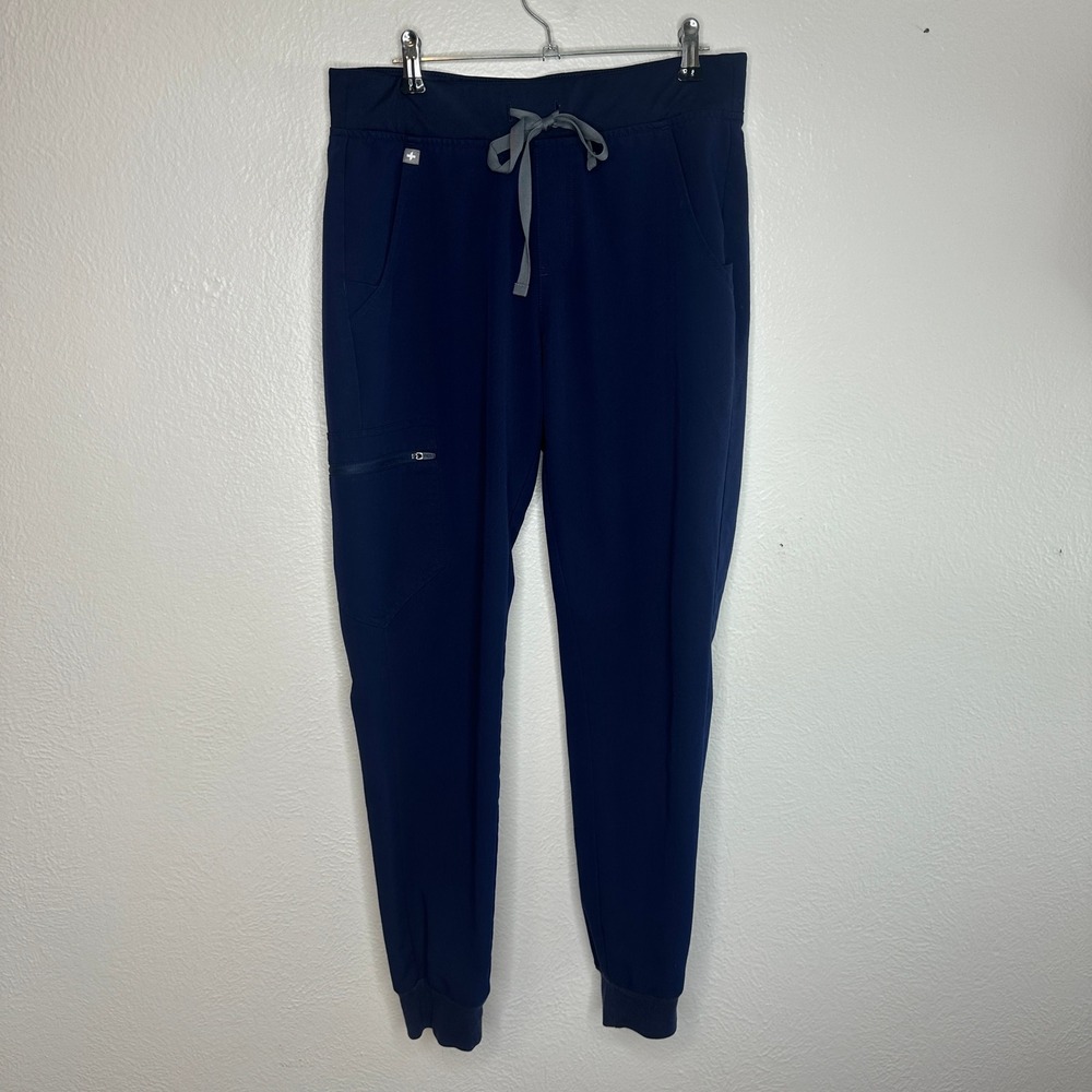 FIGS Jamora Jogger Scrubs Navy Blue Pants Size Small Cargo Pockets - Picture 3 of 9